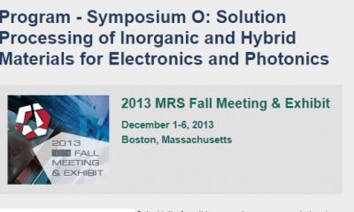 미국 '2013 MRS Fall 학회'에서 구두 강연 	