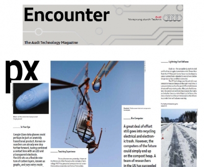 독일 'The Audi Technology Magazine'에 연구결과 소개 ('Google Glass data glasses could perhaps be just an u